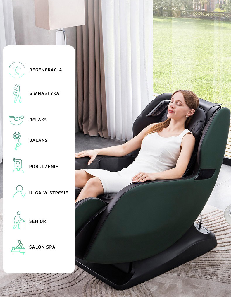 Automatyczne programy masażu w fotelu masujących PW430